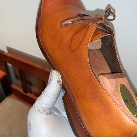 Whole Cut Buffalo Leather Oxford Dress Shoe. - Picture 7 of 13